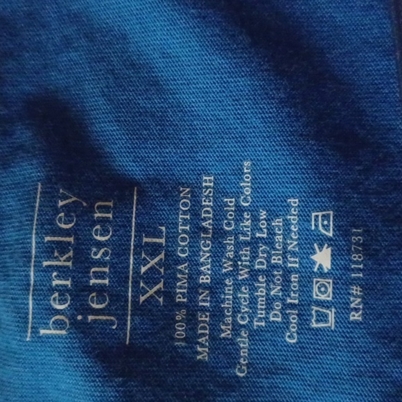 🌺Men's Blue Henley Shirt - Picture 3 of 4